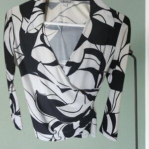 Chic Black and White Women's Top